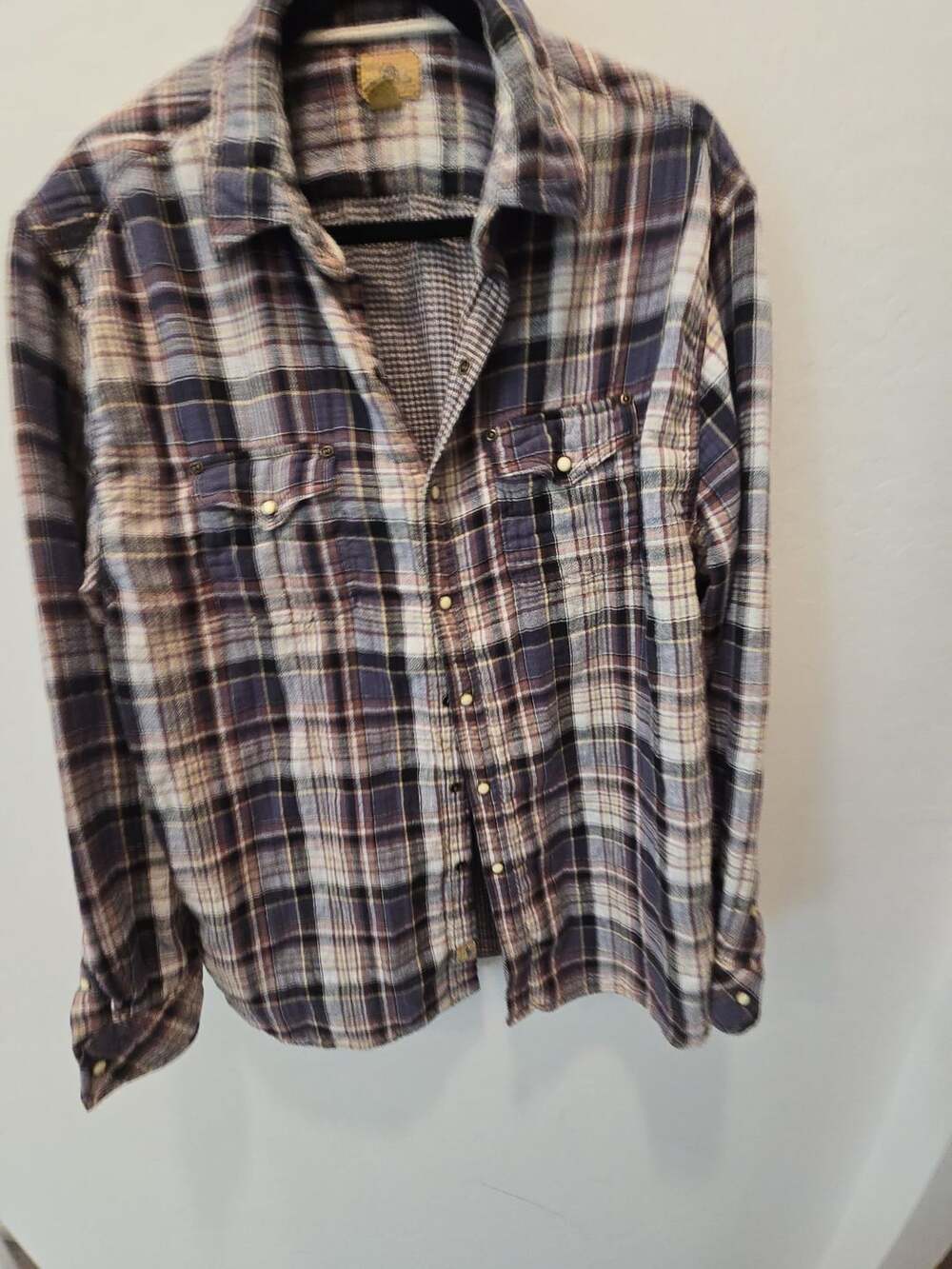 Trevero Plaid Long Sleeve Button-Down Shirt Size XL